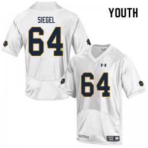 Notre Dame Fighting Irish Youth Max Siegel #64 White Under Armour Authentic Stitched College NCAA Football Jersey OGN3599SP